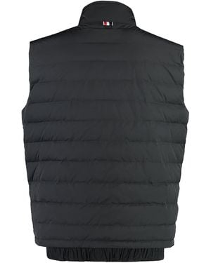 Thom Browne Full Zip Field Vest - Black