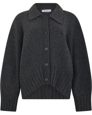 The Attico Cardigan With Collar - Black