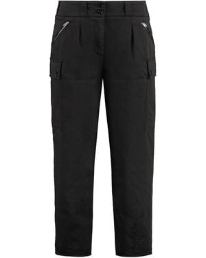 Tom Ford Stretch Cotton Cargo Pants With Side Slits - Black