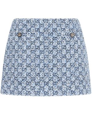 Gucci Mini Dress With Decorative Buttons - Blue