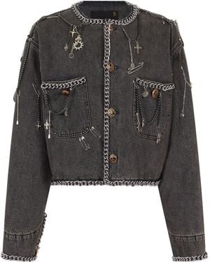 R13 Short Denim Jacket Cotton - Black