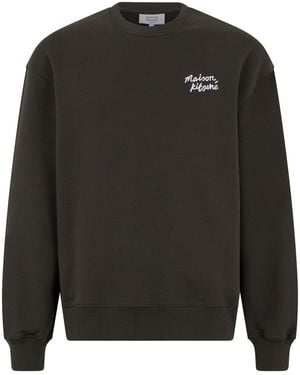 Maison Kitsuné Cotton Crew Neck Jumper - Black