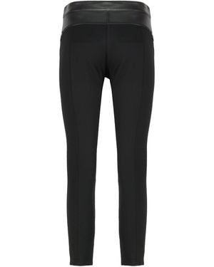 Pinko "Leather And Stretch Fabric Pants" - Black