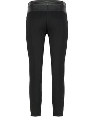 Pinko "Leather And Stretch Fabric Pants" - Black