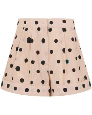 Fendi Polka Dot Shorts - Natural