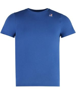 K-Way Edouard Cotton Crew-Neck T-Shirt - Blue