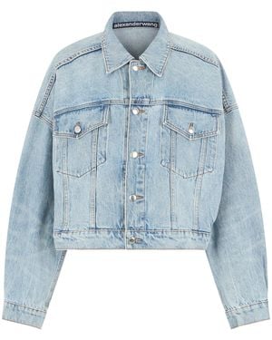 Alexander Wang Giacca corta in denim - Blu