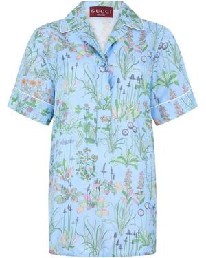 Gucci Silk Twill Shirt - Blue