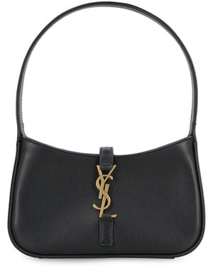 Saint Laurent Le 5 À 7 Mini Leather Hobo Bag - Black