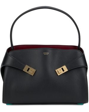 Ferragamo Hug M Shoulder Bag - Black