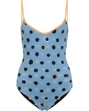 Fendi Costume intero a pois - Blu