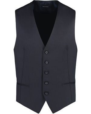 Tagliatore Wool Vest - Blue