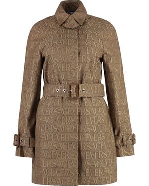 Versace Cotton Trench Coat - Natural