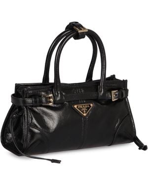 Prada Borsa a mano Bonnie mini in pelle - Nero