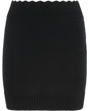 Chloé Knit Mini Skirt Made Of Wool And Cashmere - Black