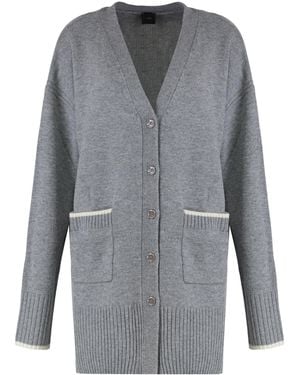 Pinko Tasmania Wool And Cashmere Cardigan - Grey