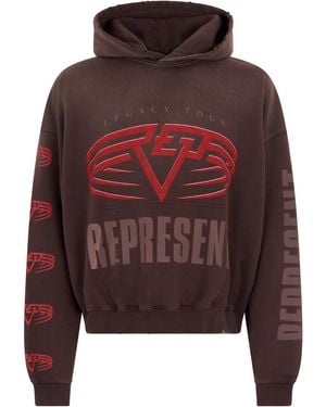 Represent Hoodie Living Legacy Cotton Sweaters - Red