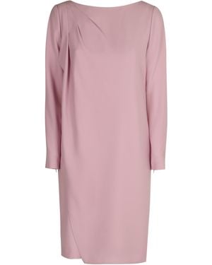 Emporio Armani Asymmetrical Cady Dress With Gathering Detail - Pink