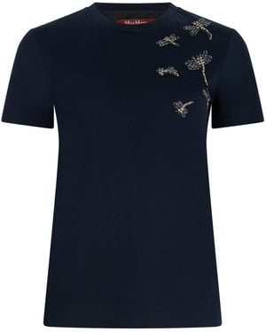 Max Mara T-shirt girocollo Pontile in cotone - Nero