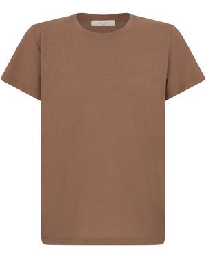 Slowear Regular Fit Cotton T-Shirt - Brown