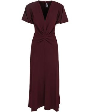 Victoria Beckham Midi Dress With V-Neck - Purple