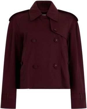 Burberry Giacca corta con colletto classico - Rosso