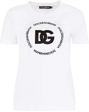 Dolce & Gabbana T-shirt con ricamo - Bianco