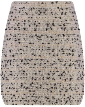 Fabiana Filippi Wool Blend Mini Skirt - Gray