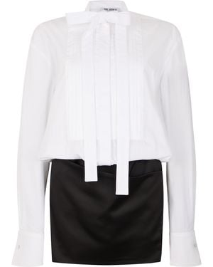 The Attico Short Dress Made Of Cotton And Polyester - White