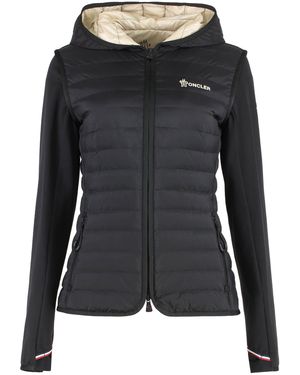 Moncler Cardigan con pannello frontale imbottito - Nero
