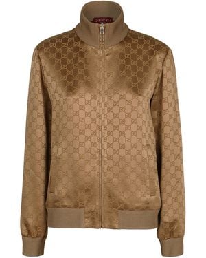 Gucci Giacca in motivo jacquard - Marrone