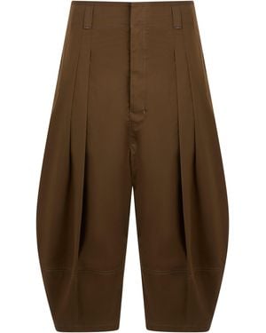 Lemaire High Waist Balloon Trousers - Brown