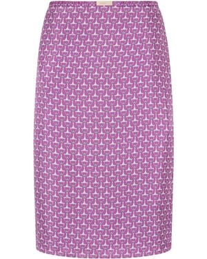 Gucci Fitted Skirt With Elegant Geometric Pattern - Purple