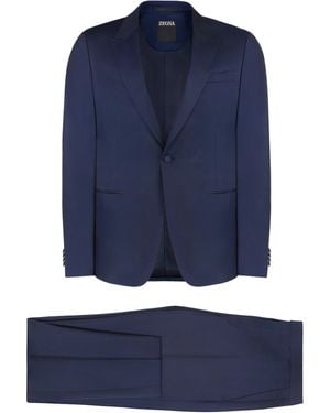 ZEGNA Wool Blend Two-Piece Suit - Blue