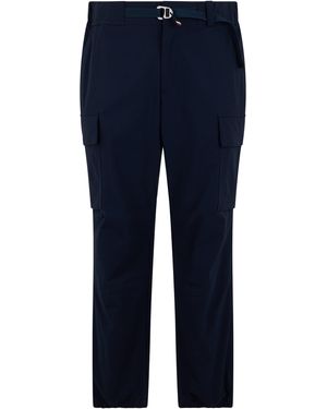 Moncler Technical Pants With Cargo Pockets - Blue