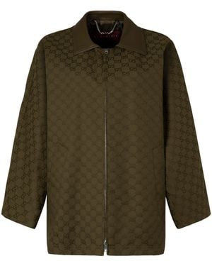 Gucci Gg Fabric Jacket - Green