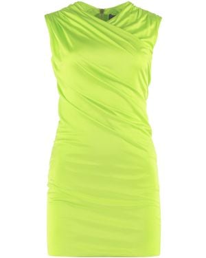 Versace Draped Front Mini Dress - Green