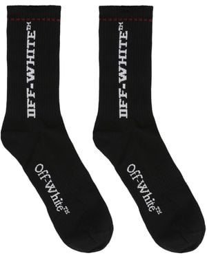 Off-White c/o Virgil Abloh Calzini in cotone con logo - Nero
