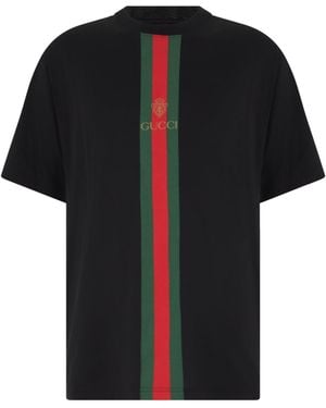 Gucci T-shirt in cotone a maniche corte - Nero