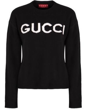 Gucci Crew-Neck Wool Jumper - Black