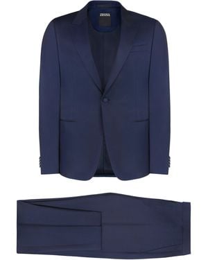 ZEGNA Wool Blend Two-Piece Suit - Blue