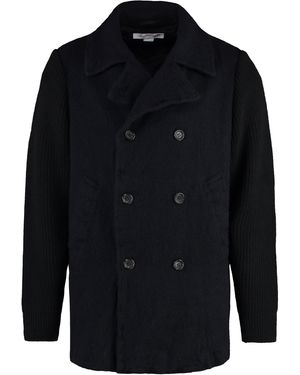 Comme des Garçons Peacoat in misto lana - Blu