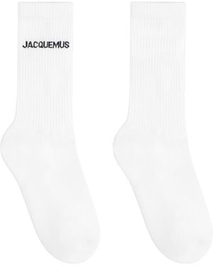 Jacquemus Logo Cotton Blend Socks - White