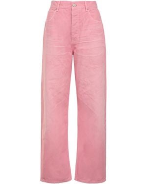 Balenciaga Wide-Leg Jeans - Pink