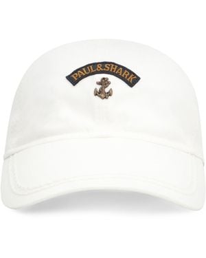 Paul & Shark Logo Baseball Cap - White