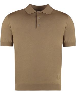 Fendi Polo in maglia di lana - Marrone