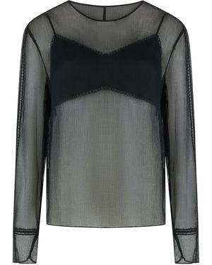 Vince Blusa in chiffon - Nero
