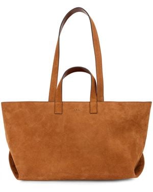 A.P.C. Suede Tote Bag - Brown