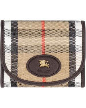 Burberry Highlands Coated Canvas Wallet - Brown