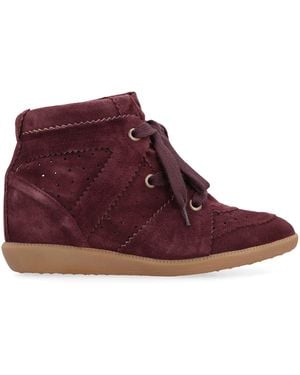 Isabel Marant Bobby Wedge Trainers - Purple